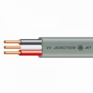 富士電線 VVFケーブル 1.6mm×3芯 1m単位切り売り (灰色) VVF1.6×3C