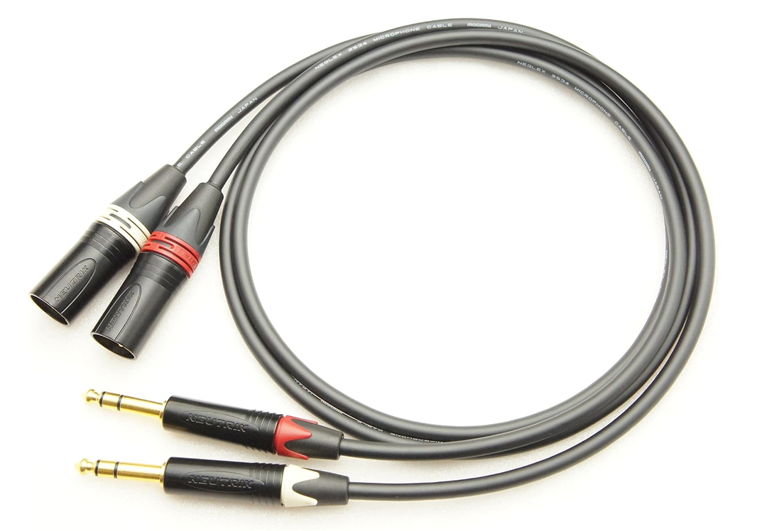 MOGAMI 2534 XLR(オス)→TRS(ステレオフォン) 2本ペアケーブル MOGAMI 2534 XLR(オス)→TRS(ステレオフォン) 2本ペアケーブル