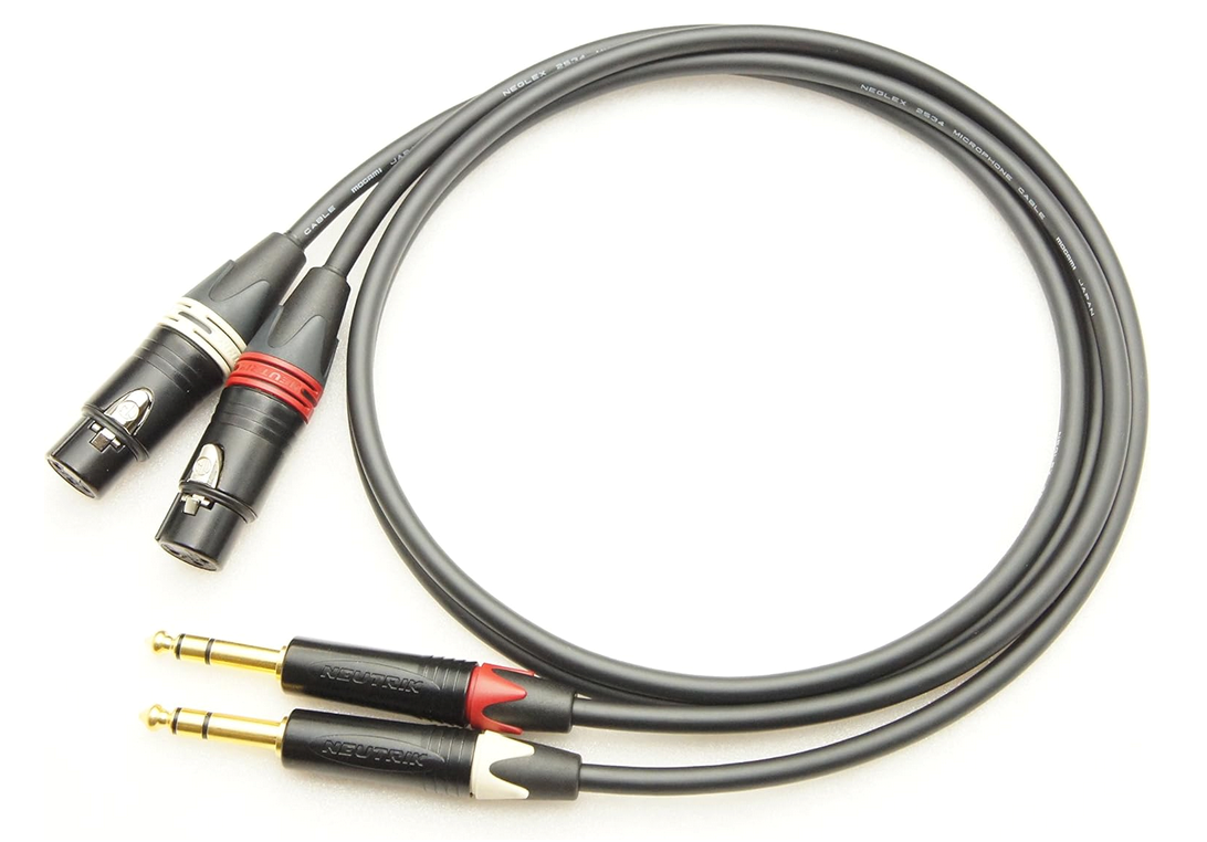 MOGAMI 2534 XLR(メス)→TRS(ステレオフォン) 2本ペアケーブル MOGAMI 2534 XLR(メス)→TRS(ステレオフォン) 2本ペアケーブル