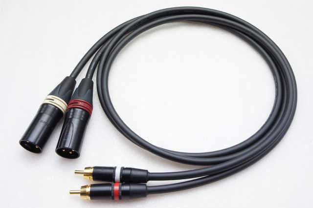 MOGAMI 2534 XLR(オス)→RCA 2本ペアケーブル