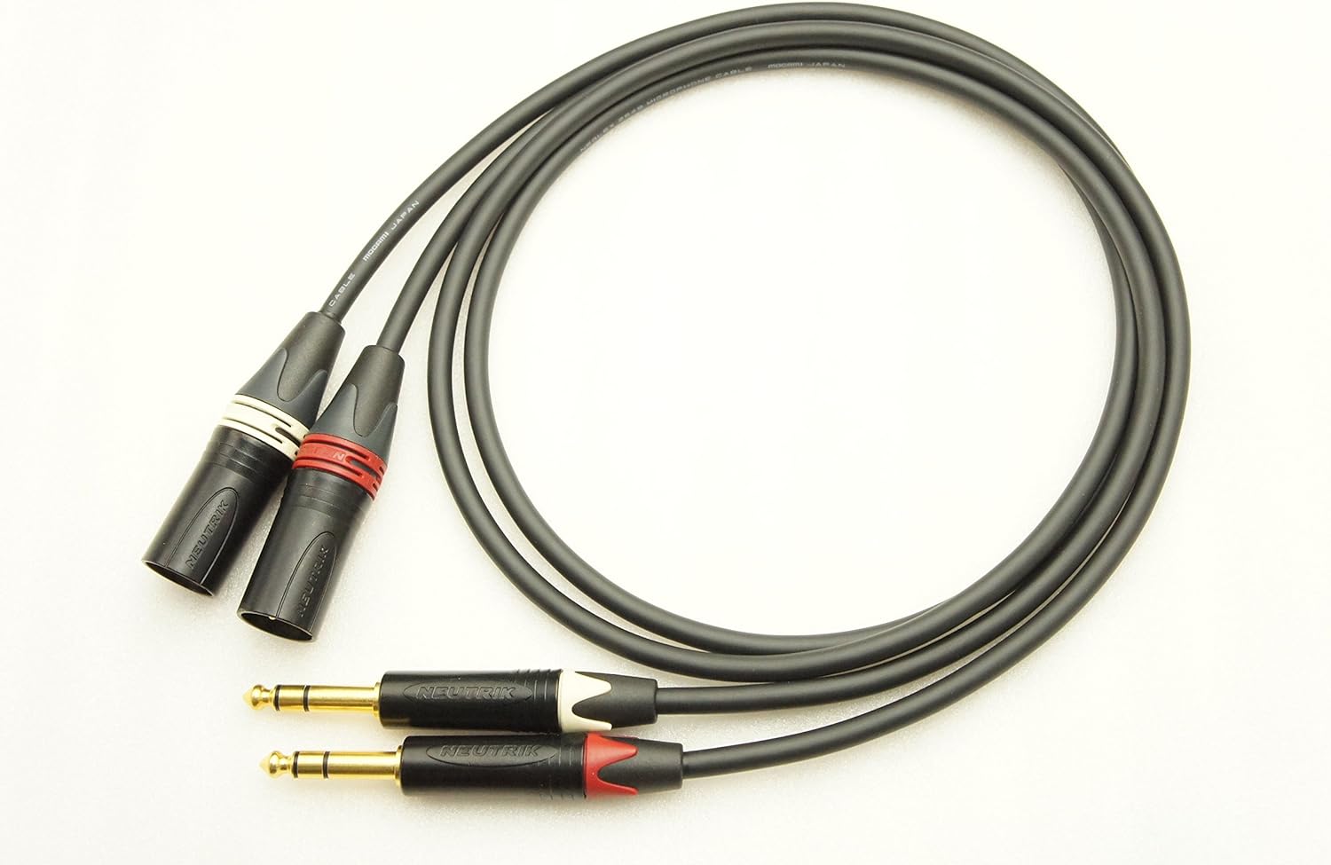 MOGAMI 2549 XLR(オス)→TRS(ステレオフォン)ケーブル 2本セット