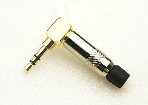 Neutrik KS3PC-AU 3.5mm Stereo Mini Plug - Black/Gold Audio Connector, Solder Terminals